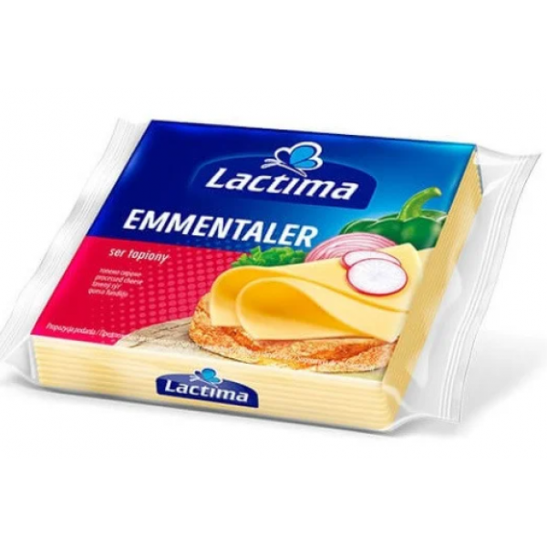 Сир плавлений Lactima Емменталер скибочки 130г Сир плавлений Lactima Емменталер скибочки 130г